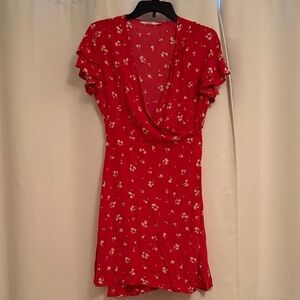 Mi Ami Red Floral Mini Dress